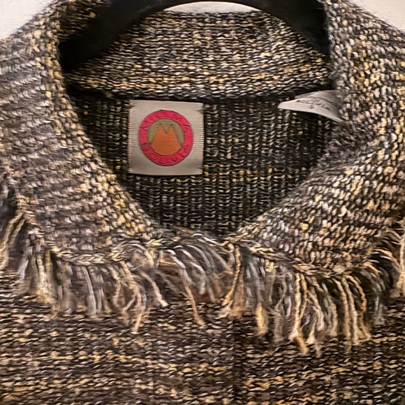 Vintage Millma Handloomed Alpaca Blend Open Front Tweed Cardigan Blazer - Picture 2 of 16